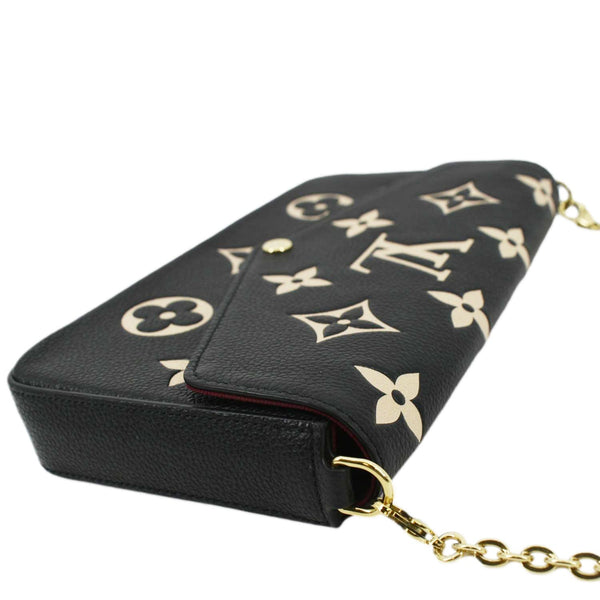LOUIS VUITTON Felicie Pochette Monogram Empreinte Crossbody Bag Bicolor