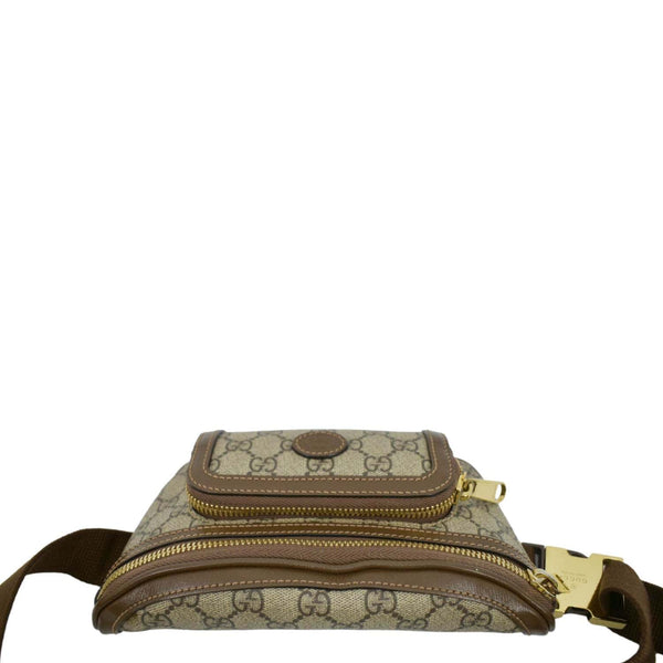 GUCCI Interlocking G Supreme Canvas Belt Bag Beige 682933
