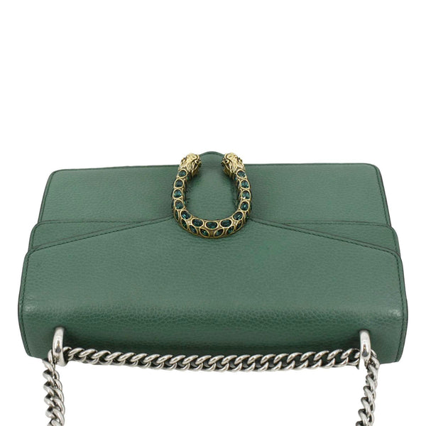 GUCCI Dionysus Small Leather Shoulder Bag Emerald Green 400249