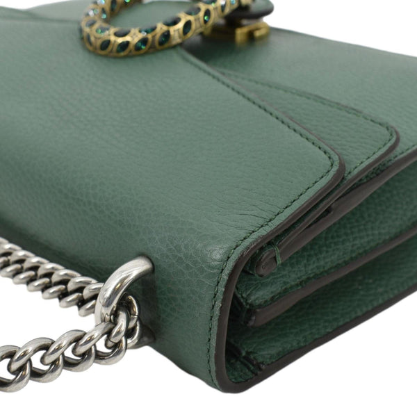 GUCCI Dionysus Small Leather Shoulder Bag Emerald Green 400249