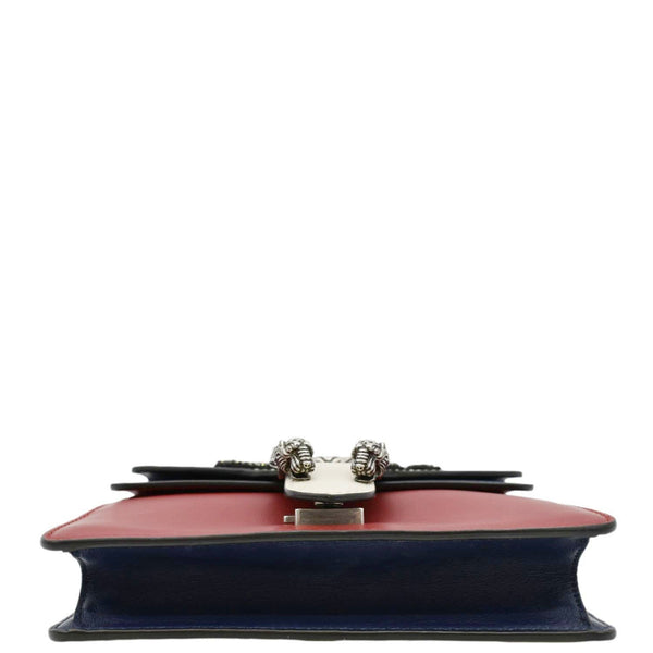 GUCCI Dionysus Embroidered Snake Leather Shoulder Bag Red 421970