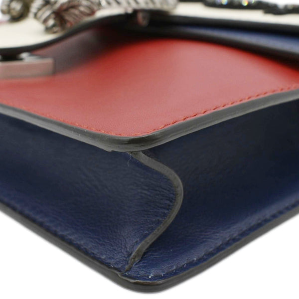 GUCCI Dionysus Embroidered Snake Leather Shoulder Bag Red 421970