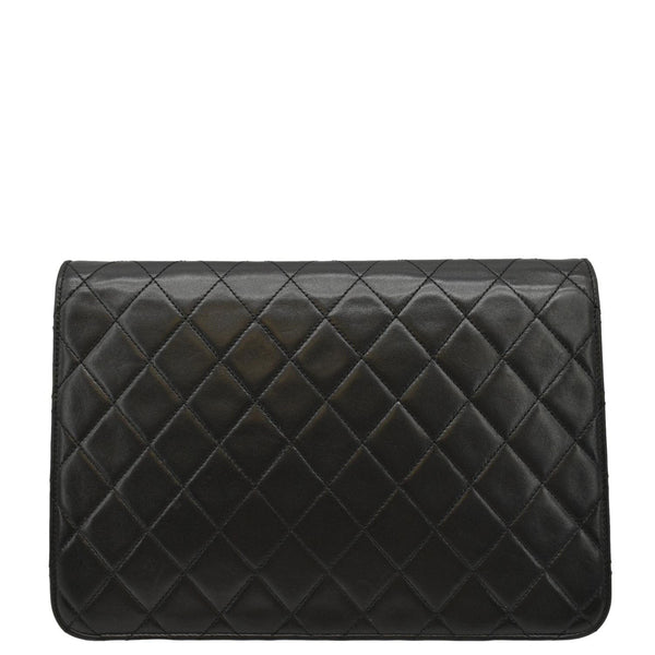 CHANEL Half Flap Shoulder Bag Black back look