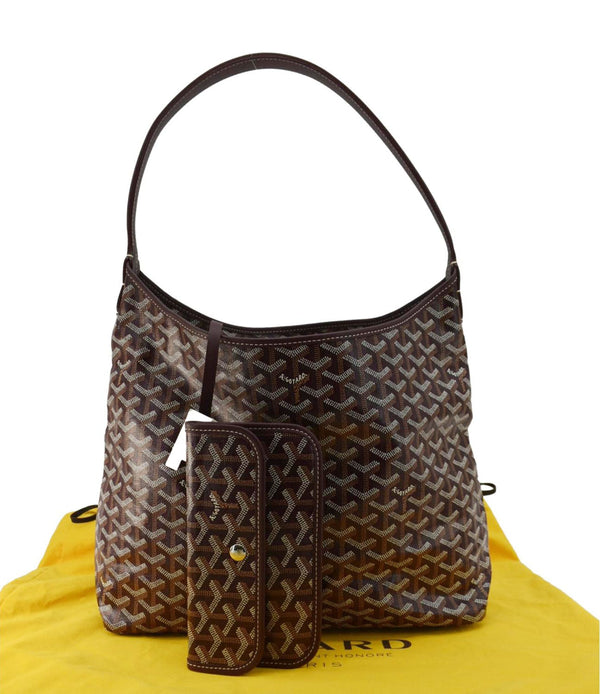 GOYARD Boheme Canvas Hobo Bag Burgundy