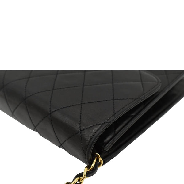 CHANEL Half Flap Medium Quilted Leather Shoulder Bag Black