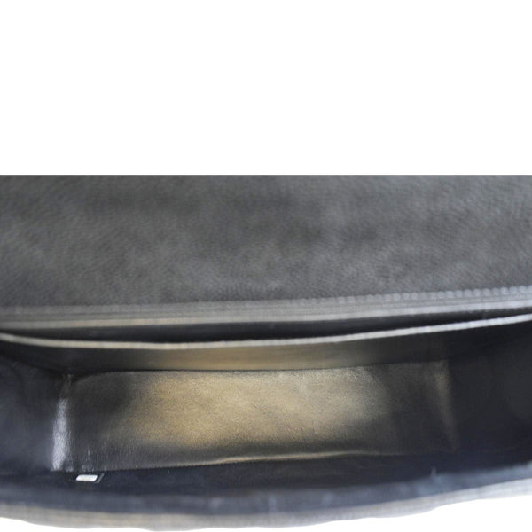 CHANEL Classic Maxi Single Flap Quilted Caviar Leather Shoulder Bag Black