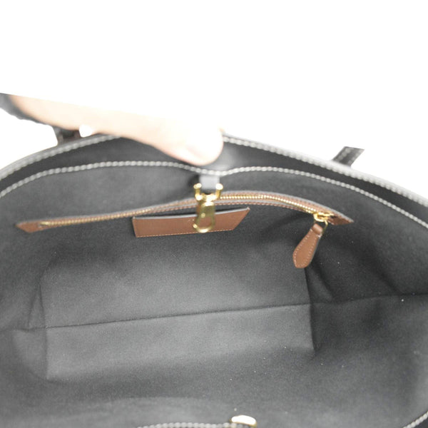 BURBERRY Check E-Canvas Tote Bag Brown