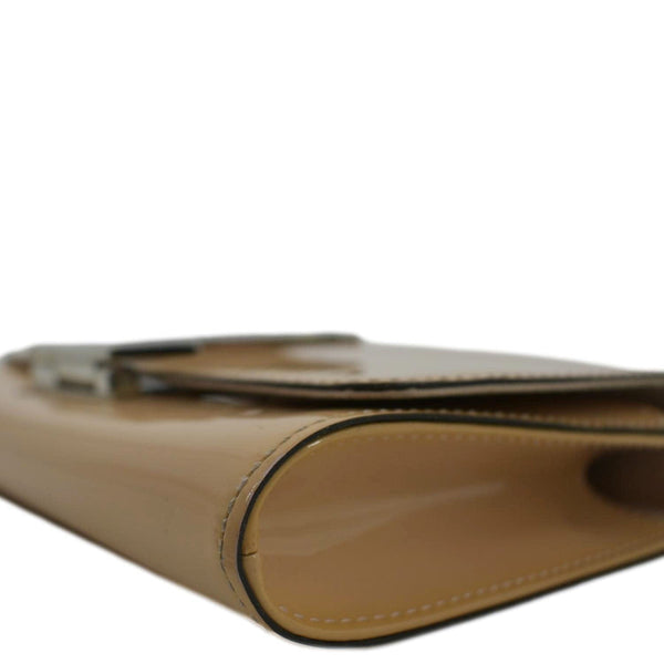 LOUIS VUITTON Chain Louise GM Leather Shoulder Bag Beige