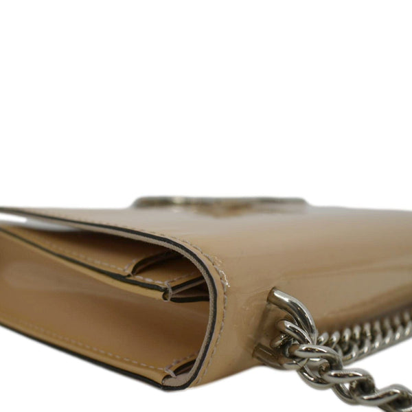 LOUIS VUITTON Chain Louise GM Leather Shoulder Bag Beige