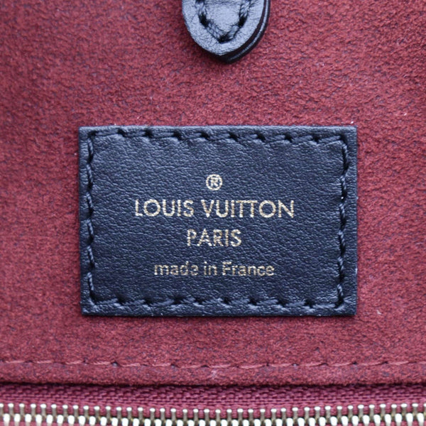 LOUIS VUITTON Onthego MM Giant Bicolor Monogram Empreinte Leather Tote Shoulder Bag Black