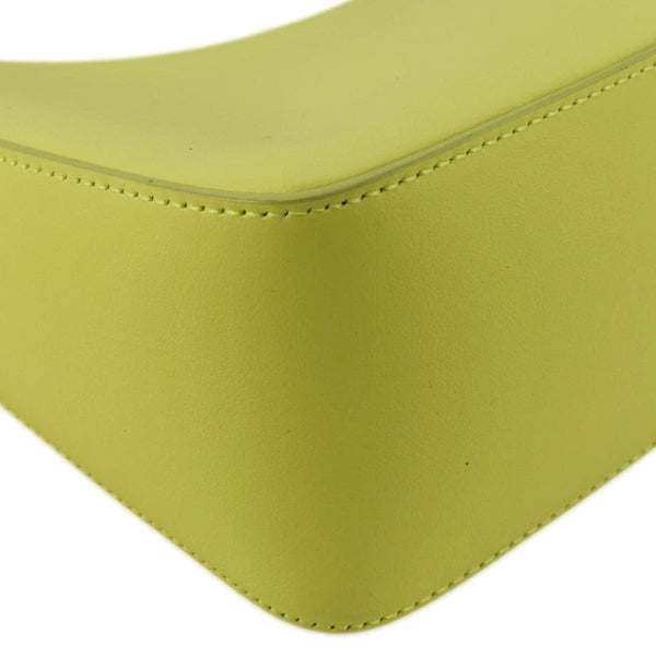 GIVENCHY Moon Cut Out Small Leather Hobo Bag Neon Yellow