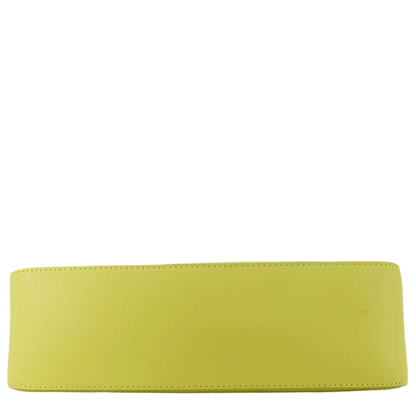 GIVENCHY Moon Cut Out Small Leather Hobo Bag Neon Yellow