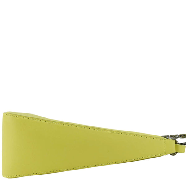 GIVENCHY Moon Cut Out Small Leather Hobo Bag Neon Yellow