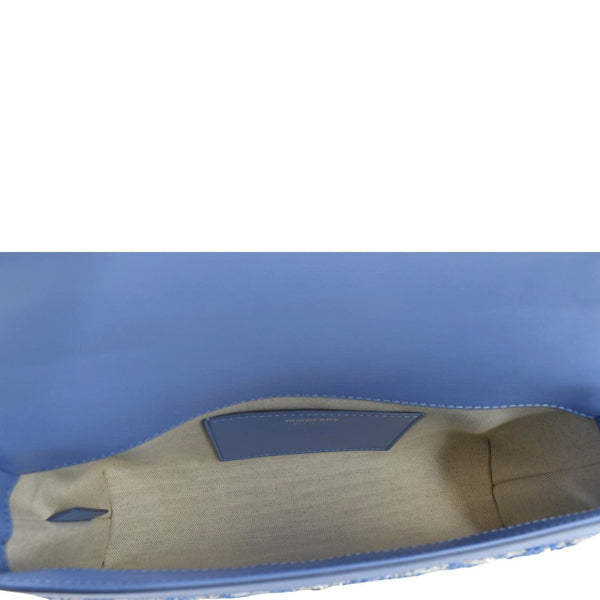 BURBERRY Note TB Small Sequins Yarn Shoulder Bag Blue