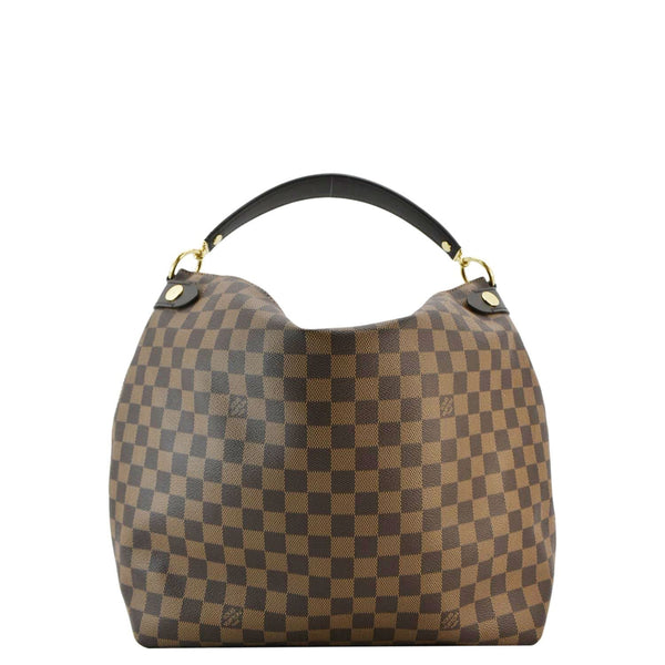 LOUIS VUITTON Duomo Damier Ebene Hobo Bag Brown