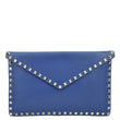 VALENTINO Garavani Rockstud Grainy Envelope Pouch Blue