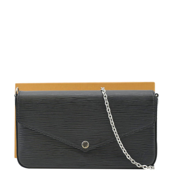 LOUIS VUITTON Felicie Epi Leather Pochette Crossbody Bag Black