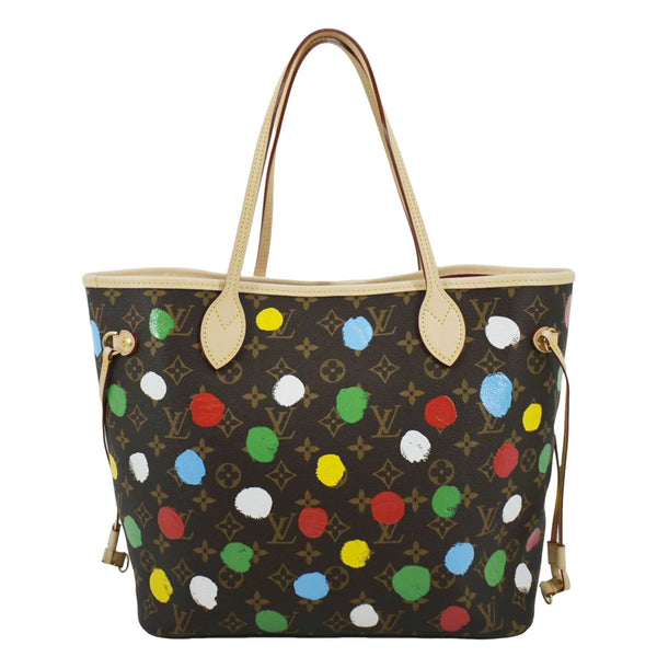 LOUIS VUITTON x YK Neverfull MM Monogram Canvas Shoulder Bag Brown