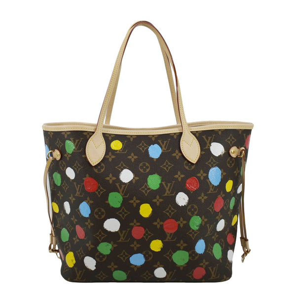 LOUIS VUITTON x YK Neverfull MM Monogram Canvas Shoulder Bag Brown