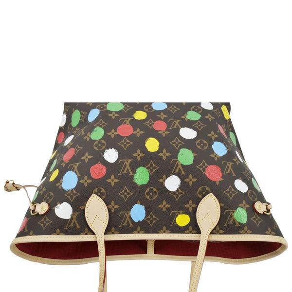 LOUIS VUITTON x YK Neverfull MM Monogram Canvas Shoulder Bag Brown