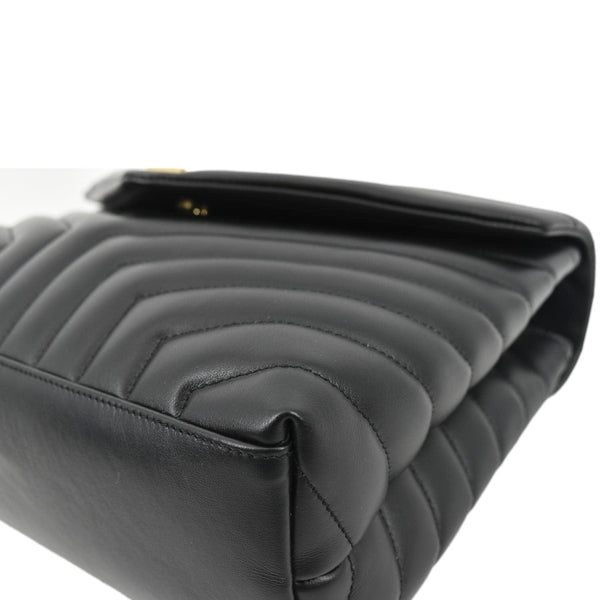 YVES SAINT LAURENT Loulou Medium Quilted Leather Crossbody Bag Black