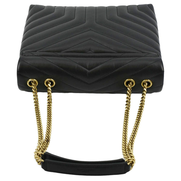 YVES SAINT LAURENT Loulou Medium Quilted Leather Crossbody Bag Black