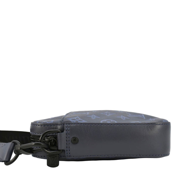 LOUIS VUITTON Duo Monogram Shadow Leather Shoulder Navy Blue