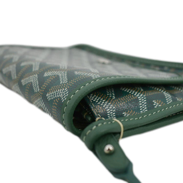 GOYARD Plumet Chevron Print Canvas Shoulder Bag Green