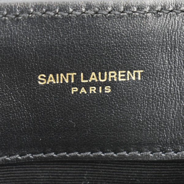 YVES SAINT LAURENT Loulou Medium Quilted Leather Crossbody Bag Black