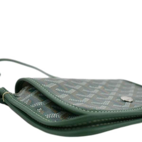 GOYARD Plumet Chevron Print Canvas Shoulder Bag Green