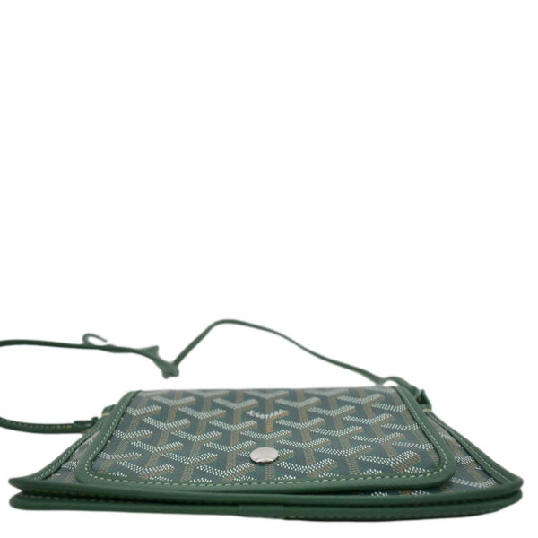 GOYARD Plumet Chevron Print Canvas Shoulder Bag Green