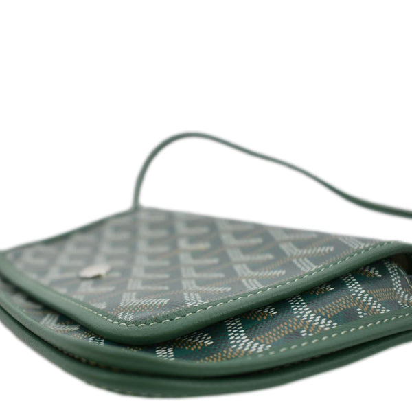 GOYARD Plumet Chevron Print Canvas Shoulder Bag Green