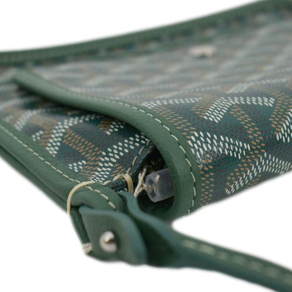 GOYARD Plumet Chevron Print Canvas Shoulder Bag Green