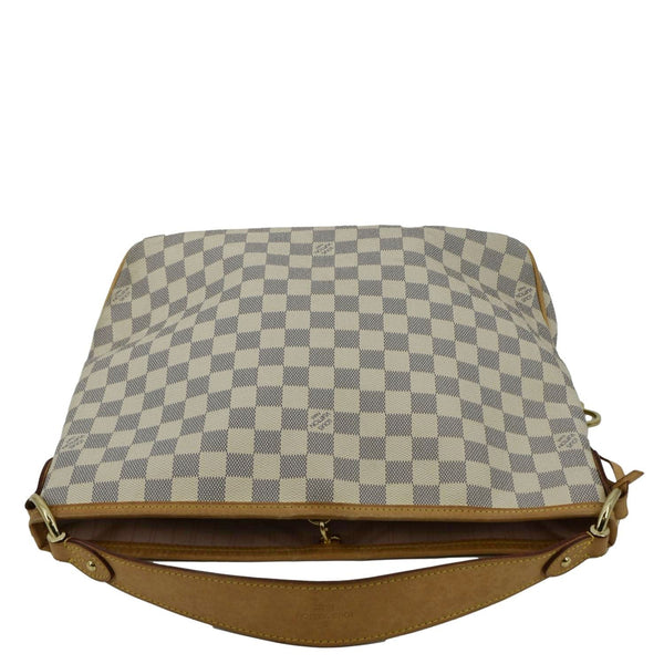 LOUIS VUITTON Delightful MM Damier Azur Hobo Shoulder Bag White