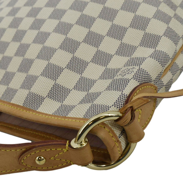 LOUIS VUITTON Delightful MM Damier Azur Hobo Shoulder Bag White