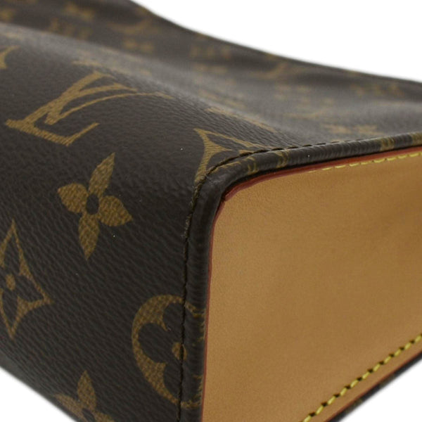 LOUIS VUITTON Toiletry Pouch On Chain Monogram Canvas Clutch Brown