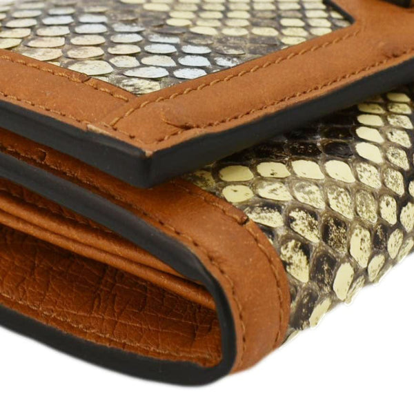 GUCCI Diana Python Chain Wallet Crossbody Bag Cloud Natural Gold 658243