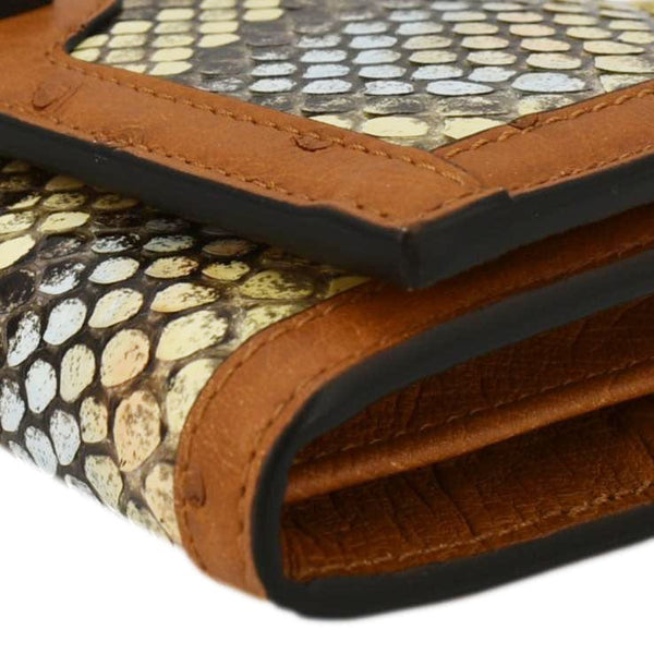 GUCCI Diana Python Chain Wallet Crossbody Bag Cloud Natural Gold 658243