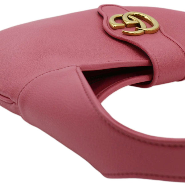 GUCCI Aphrodite Medium Leather Shoulder Bag Dusty Pink 726274