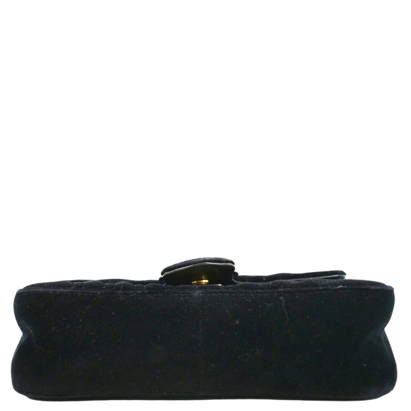 GUCCI GG Marmont Velvet Crossbody Bag Black 446744