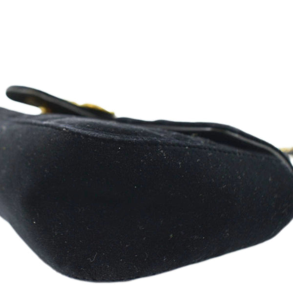 GUCCI GG Marmont Velvet Crossbody Bag Black 446744