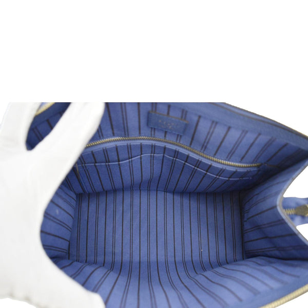 LOUIS VUITTON Pont Neuf MM Empreinte Leather Tote Shoulder Bag Blue