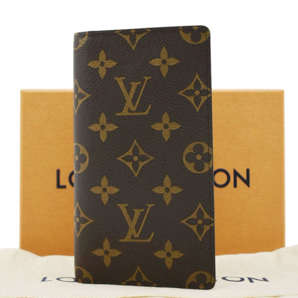 LOUIS VUITTON Pocket Agenda Cover Monogram Canvas Bifold Wallet Brown