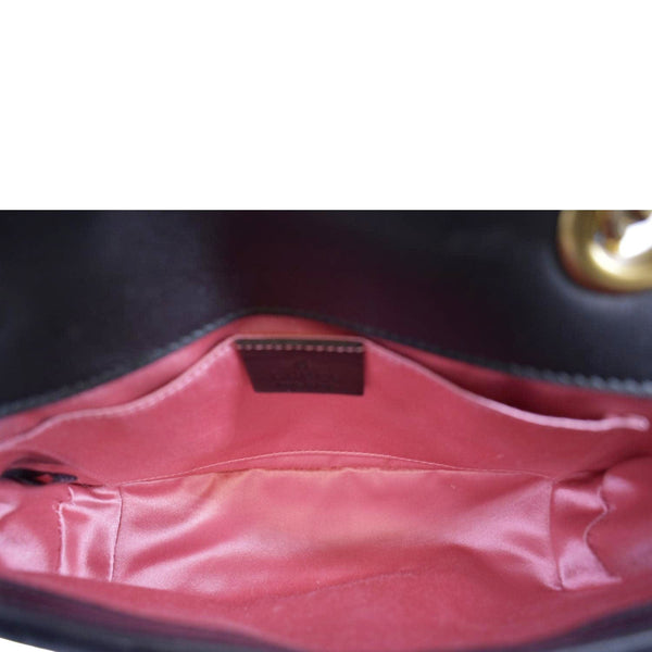 GUCCI GG Marmont Velvet Crossbody Bag Black 446744