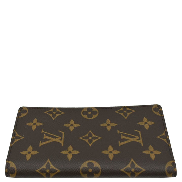 LOUIS VUITTON Pocket Agenda Cover Monogram Canvas Bifold Wallet Brown