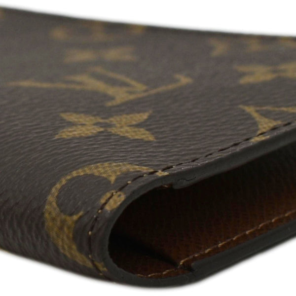 LOUIS VUITTON Pocket Agenda Cover Monogram Canvas Bifold Wallet Brown
