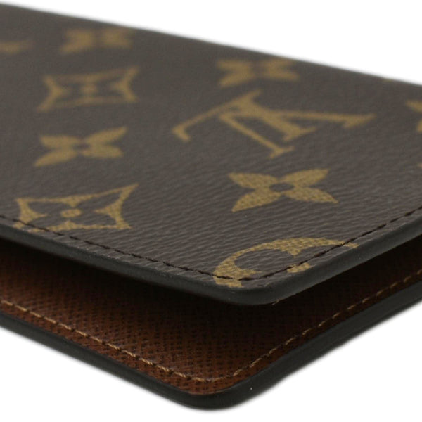 LOUIS VUITTON Pocket Agenda Cover Monogram Canvas Bifold Wallet Brown