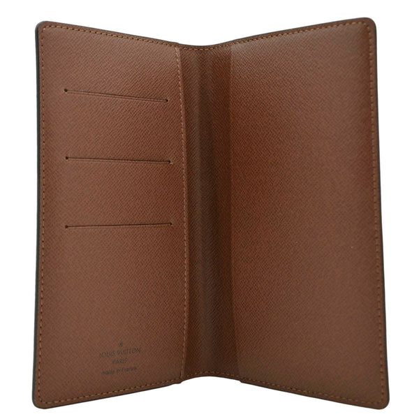 LOUIS VUITTON Pocket Agenda Cover Monogram Canvas Bifold Wallet Brown