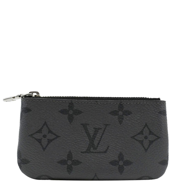 LOUIS VUITTON Monogram Reverse Eclipse Key Pouch Black