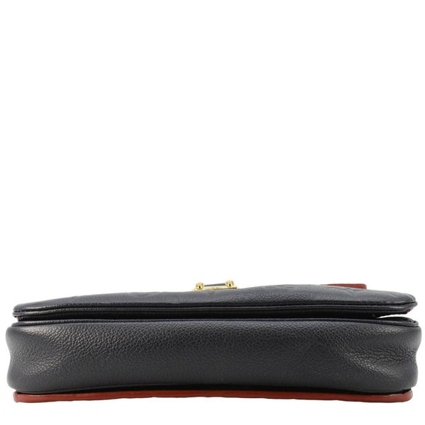 LOUIS VUITTON Metis Pochette Empreinte Leather Crossbody Bag Navy Blue